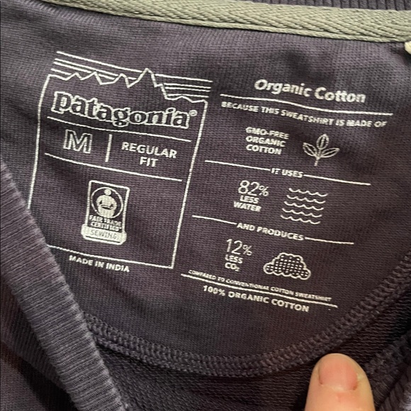 Patagonia Purple Ahnya Crewneck Sweatshirt Size Medium - Picture 5 of 8